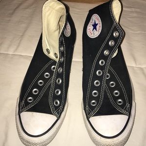 Black high top converse